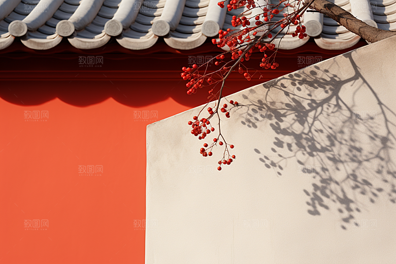 冬天腊梅花传统优雅摄影图