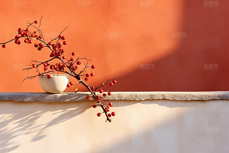 冬天腊梅花优雅芬芳摄影图