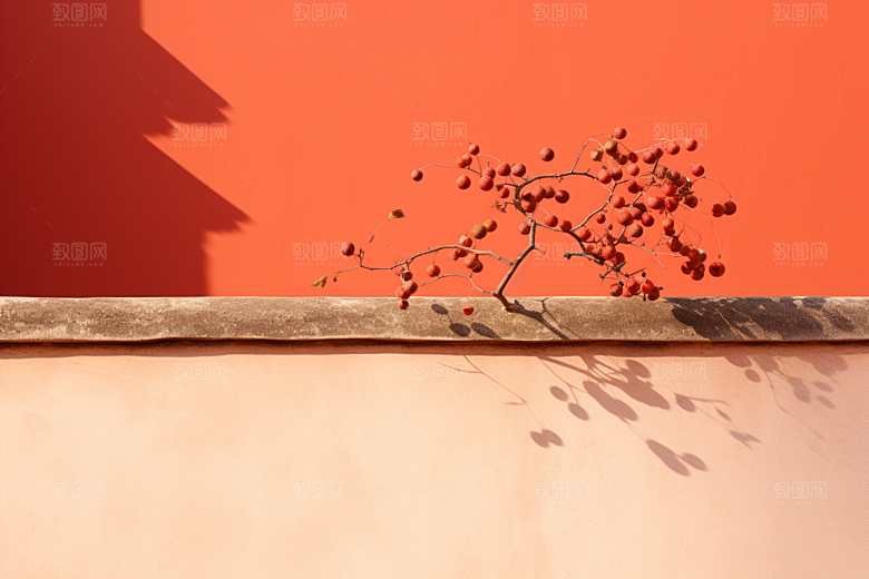 冬天腊梅花中国风植物摄影图