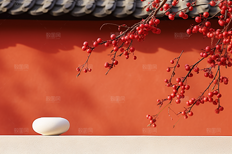 冬天腊梅花寒冷自然摄影图