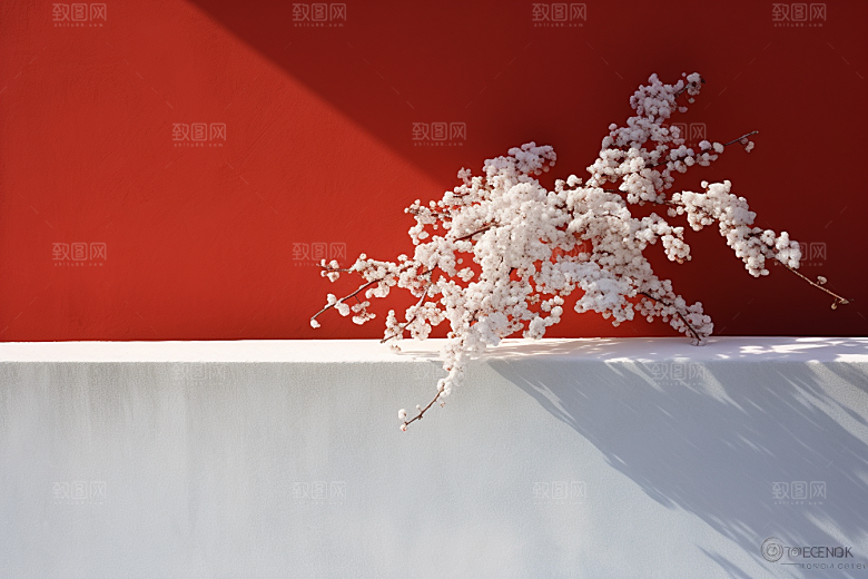 冬天腊梅花植物花卉摄影图