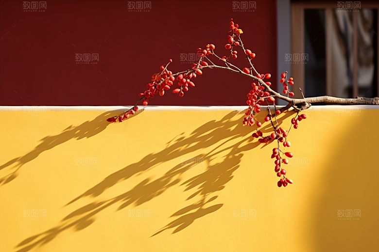 冬天腊梅花新中式中国风摄影图