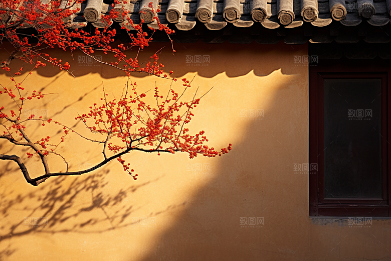 冬天腊梅花高清传统摄影图