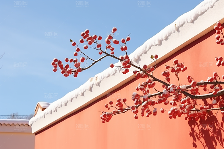 冬天腊梅花花卉中国风摄影图