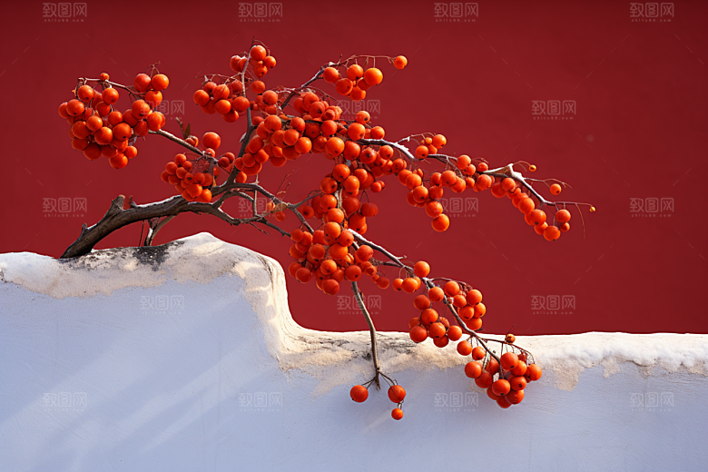 冬天腊梅花中国风花卉摄影图
