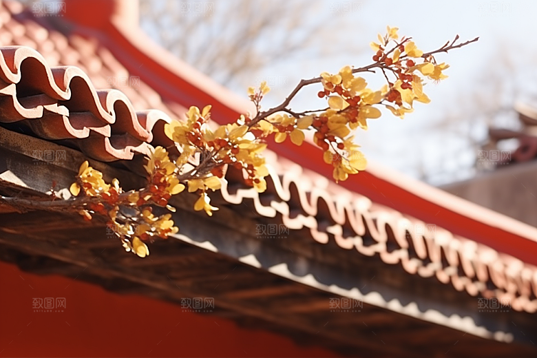 冬天腊梅花优雅冬季摄影图