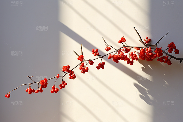 冬天腊梅花自然寒冷摄影图