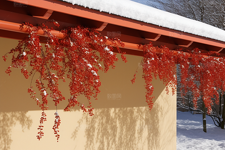 冬天腊梅花冬季花卉摄影图
