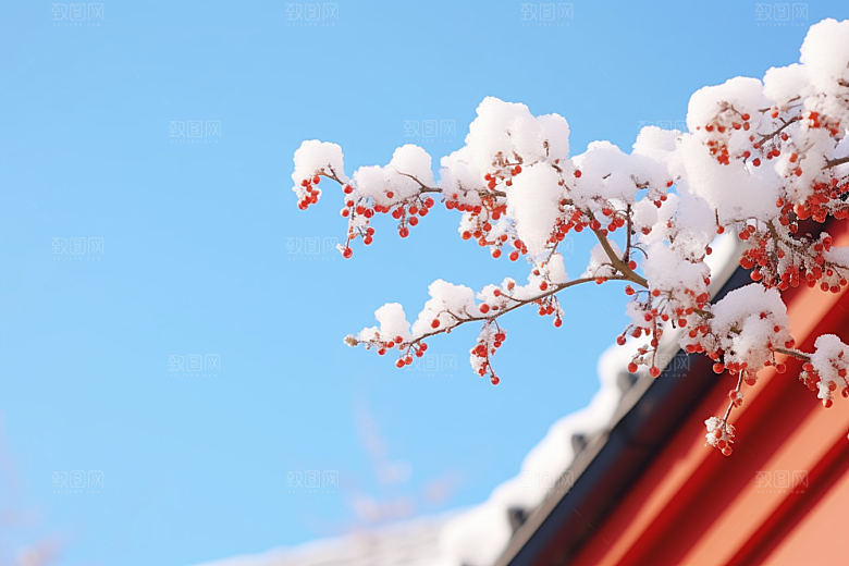冬天腊梅花植物传统摄影图