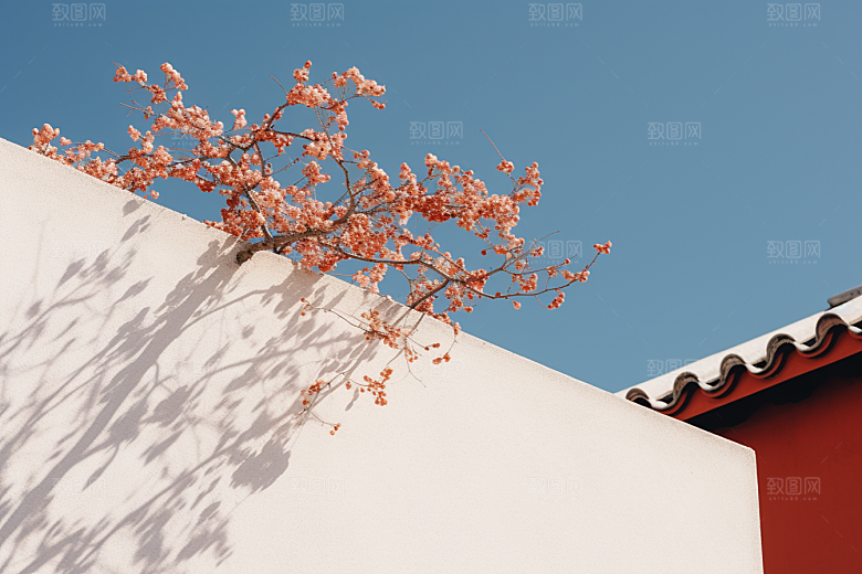 冬天腊梅花中国风自然摄影图