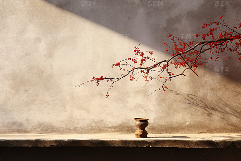 冬天腊梅花芬芳优雅摄影图