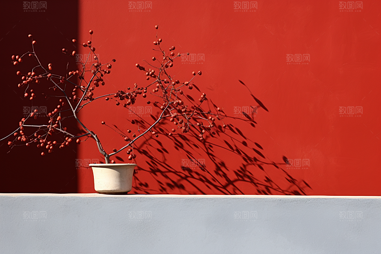 冬天腊梅花花卉中国风摄影图
