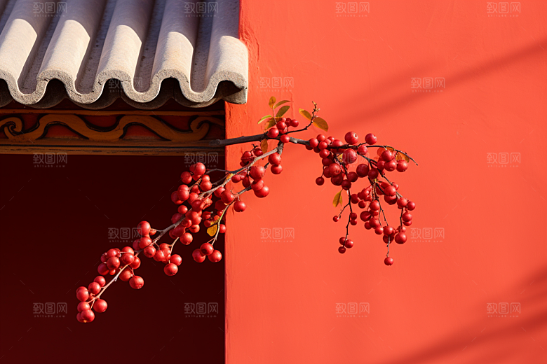 冬天腊梅花新中式中国风摄影图