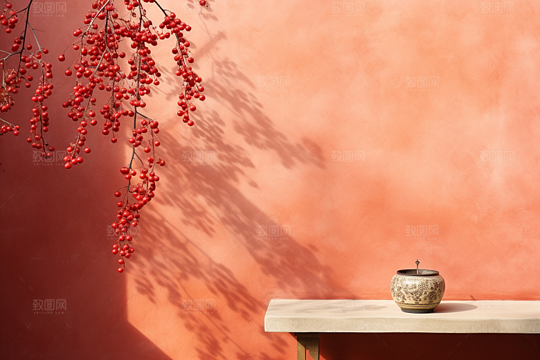冬天腊梅花优雅植物摄影图