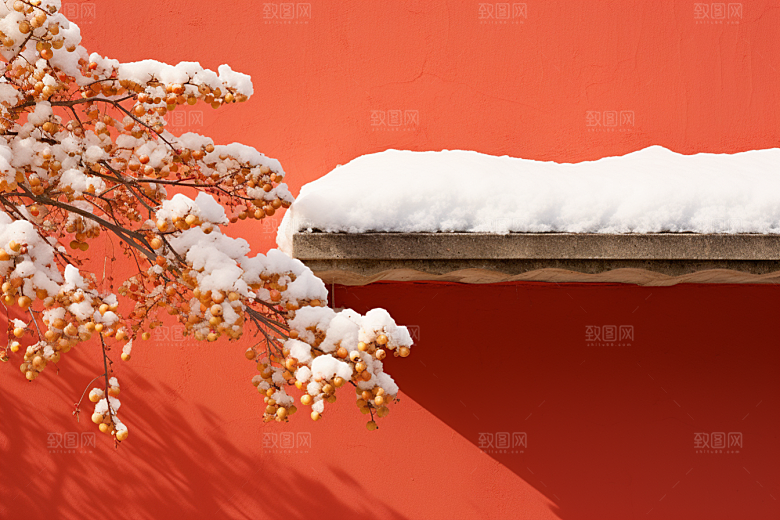 冬天腊梅花高清中国风摄影图