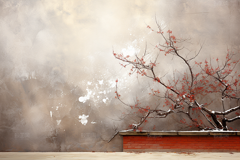 冬天腊梅花高清植物摄影图