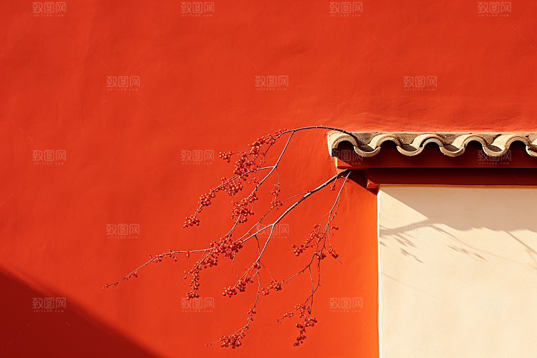 冬天腊梅花自然寒冷摄影图