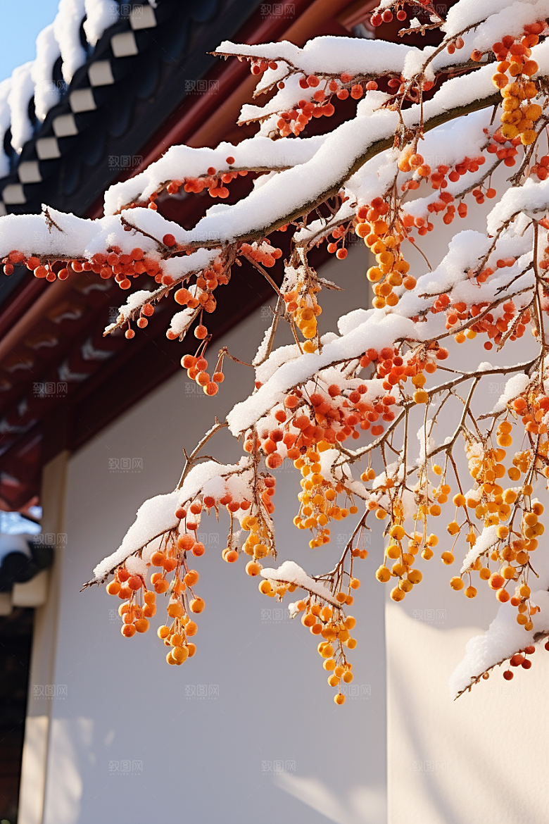冬天腊梅花冬季花卉摄影图
