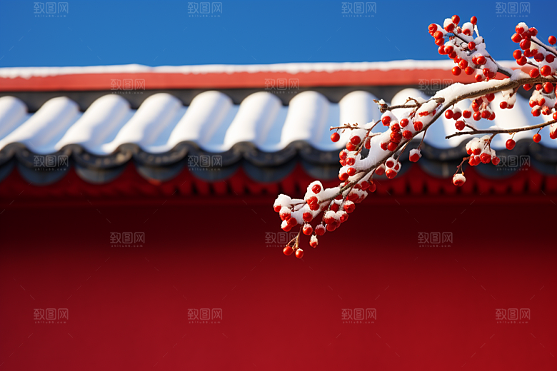 冬天腊梅花自然中国风摄影图