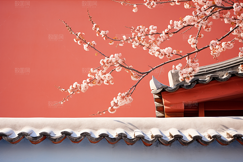冬天腊梅花高清自然摄影图