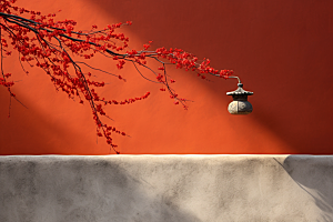 冬天腊梅花中国风新中式摄影图