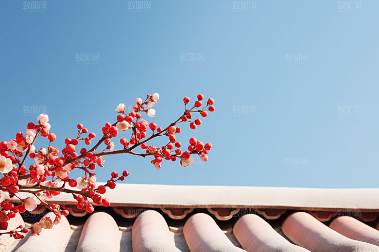 冬天腊梅花花卉芬芳摄影图