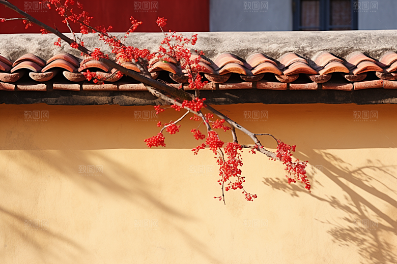 冬天腊梅花芬芳花卉摄影图
