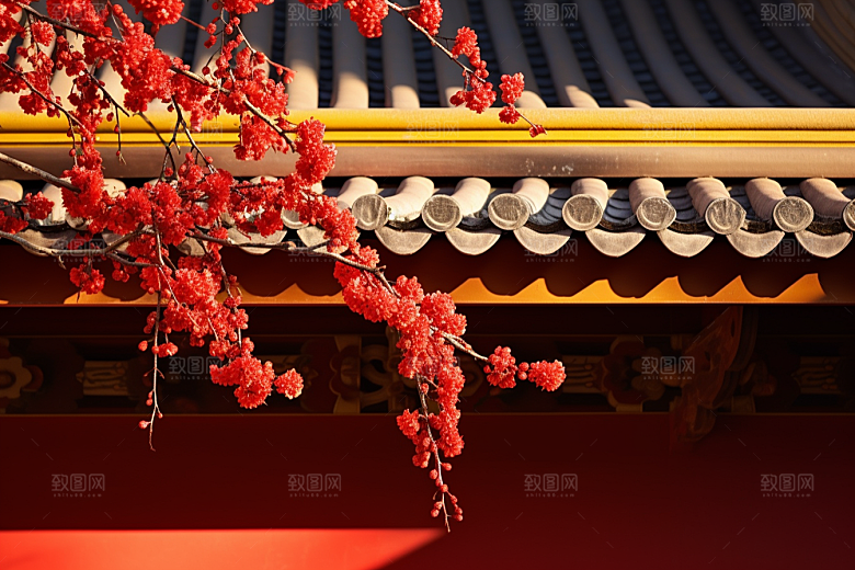 冬天腊梅花中国风芬芳摄影图