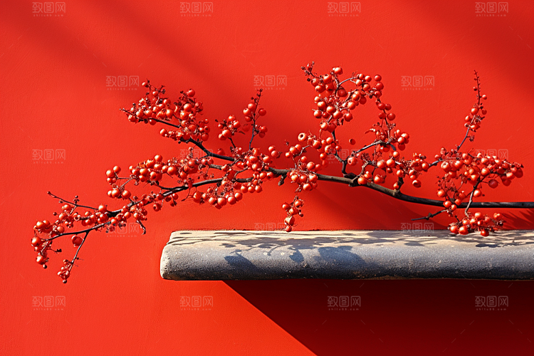 冬天腊梅花植物冬季摄影图
