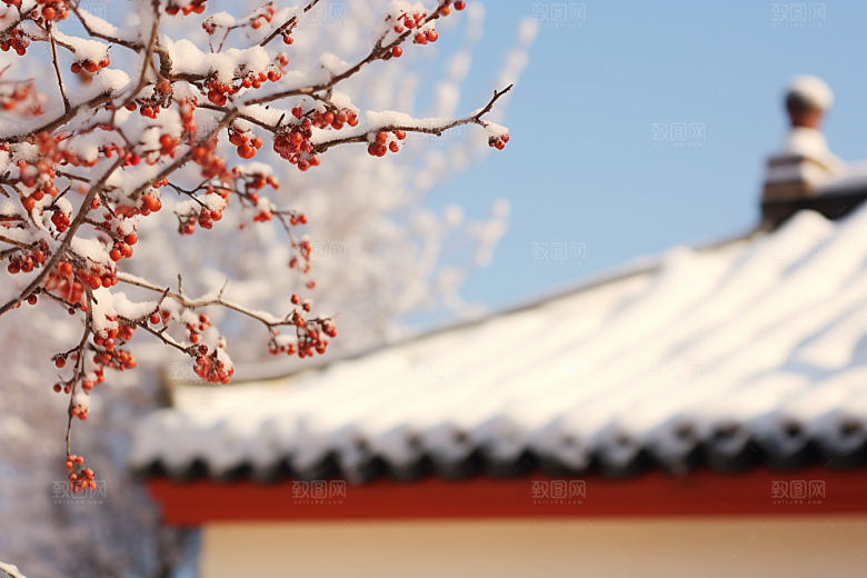 冬天腊梅花芬芳寒冷摄影图