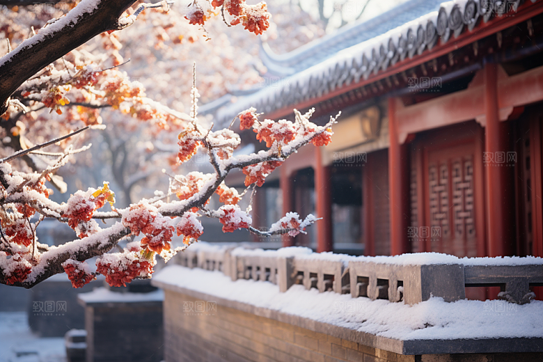 冬天腊梅花高清新中式摄影图