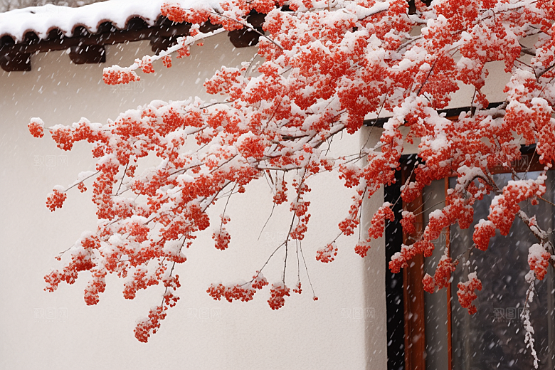 冬天腊梅花花卉传统摄影图