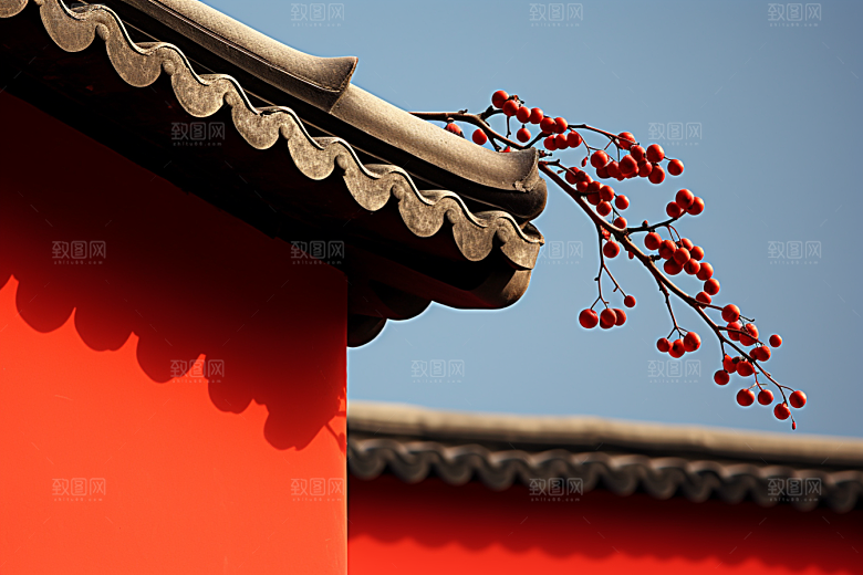 冬天腊梅花高清园林摄影图