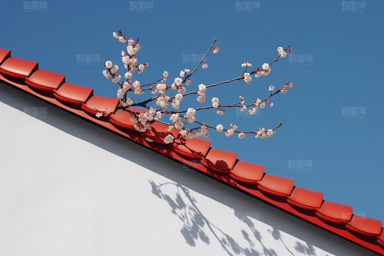 冬天腊梅花芬芳园林摄影图