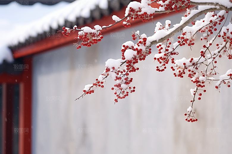 冬天腊梅花植物花卉摄影图