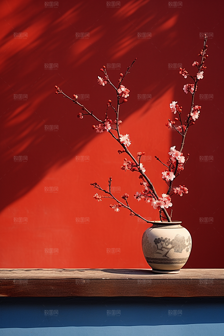 冬天腊梅花花卉高清摄影图