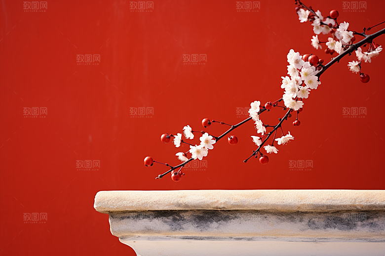 冬天腊梅花传统高清摄影图