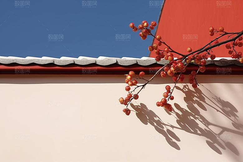 冬天腊梅花花卉优雅摄影图