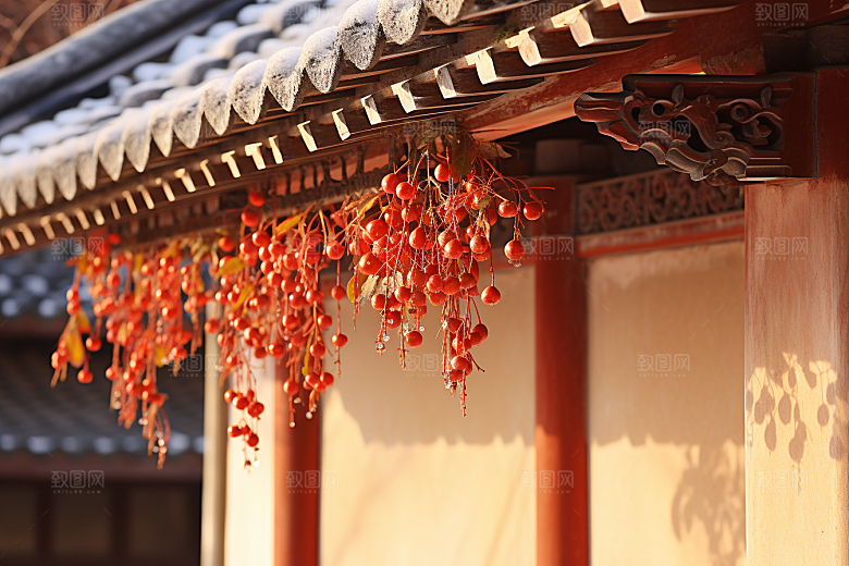 冬天腊梅花优雅芬芳摄影图