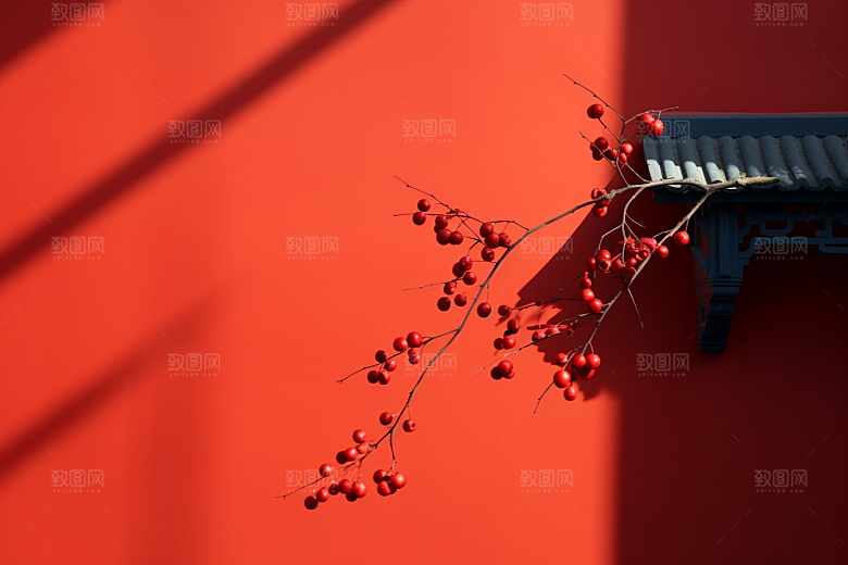 冬天腊梅花传统芬芳摄影图