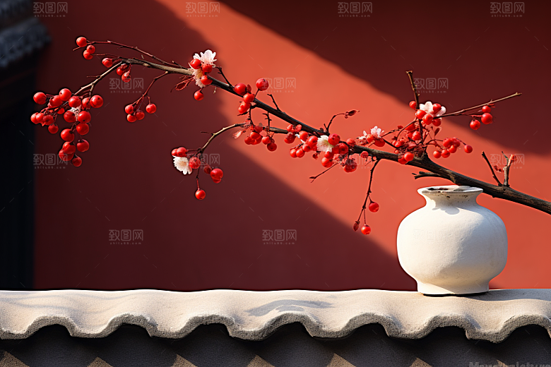冬天腊梅花传统中国风摄影图