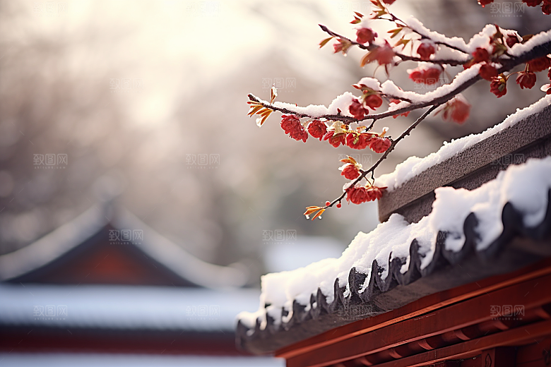 冬天腊梅花高清植物摄影图