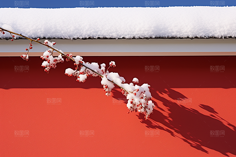 冬天腊梅花传统芬芳摄影图