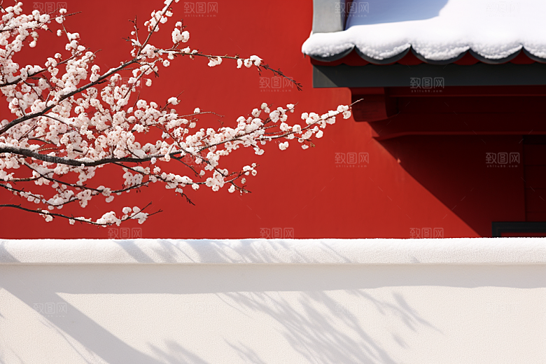 冬天腊梅花芬芳寒冷摄影图
