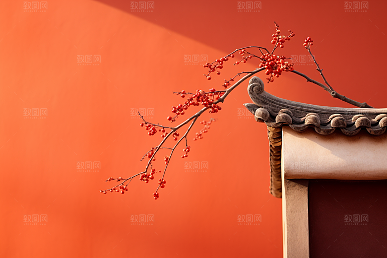 冬天腊梅花寒冷自然摄影图