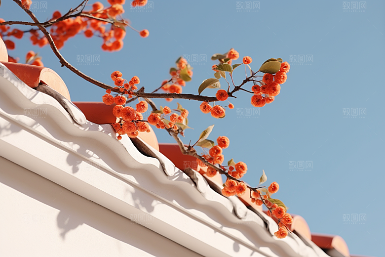 冬天腊梅花传统寒冷摄影图