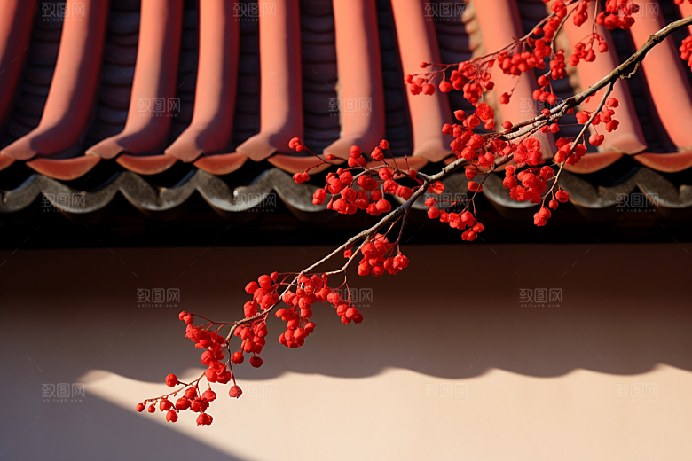 冬天腊梅花新中式中国风摄影图
