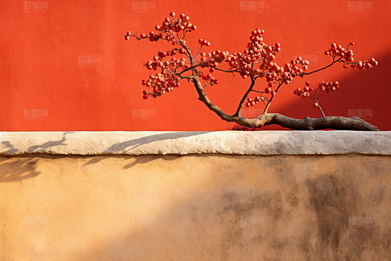冬天腊梅花高清植物摄影图