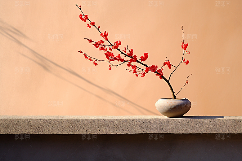 冬天腊梅花植物高清摄影图