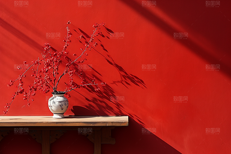 冬天腊梅花传统植物摄影图